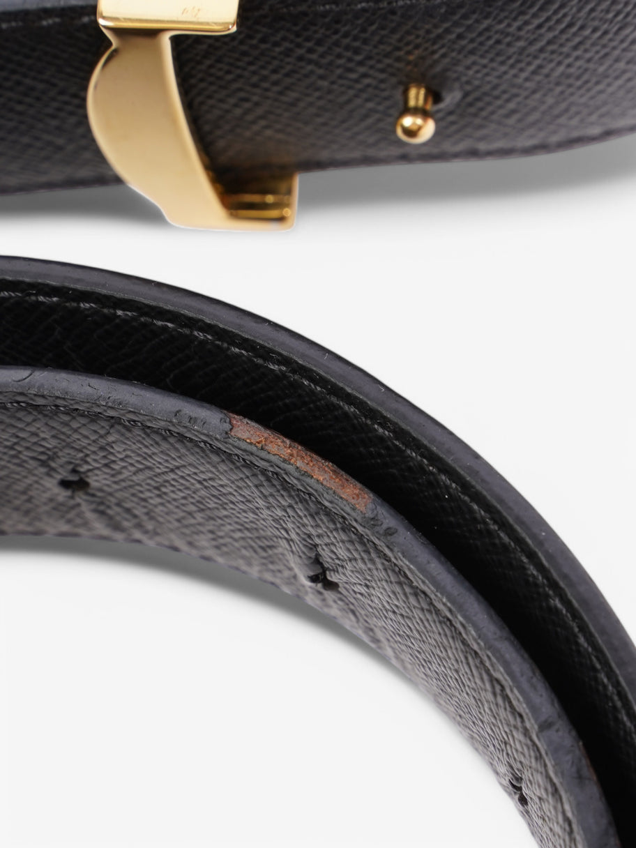 Louis Vuitton LV Initiales Reversible Belt Monogram / Gold / Black Coated Canvas 85cm / 34