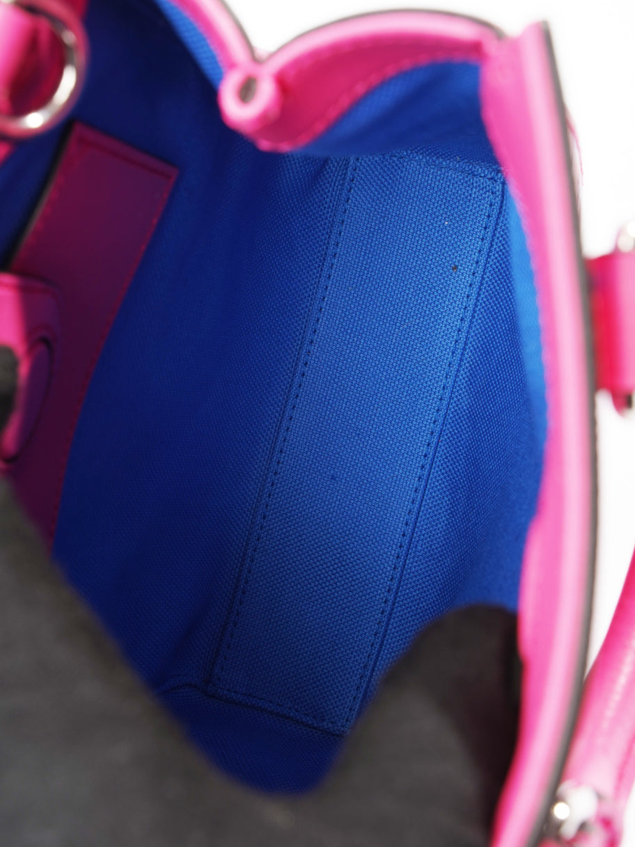 Gucci Gucci Mini Tote, GG logo Embossed Pink / Blue Leather Image 7