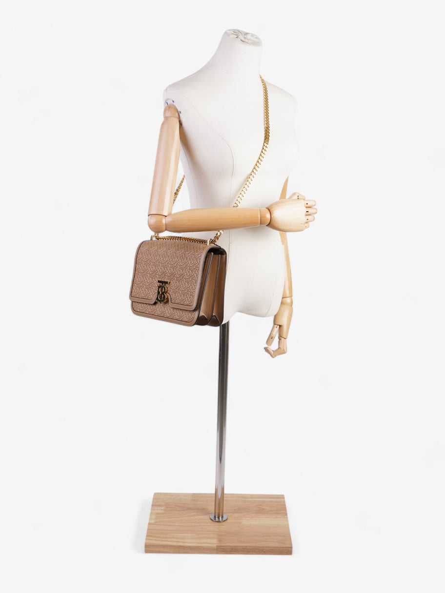 Burberry TB Monogram Chain Bag Honey Calfskin Leather Medium Image 2