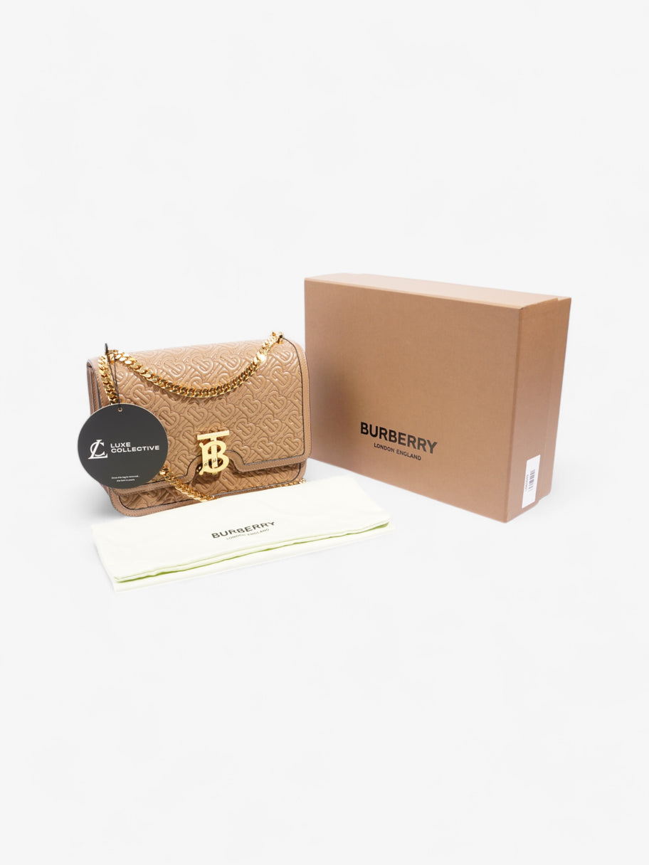 Burberry TB Monogram Chain Bag Honey Calfskin Leather Medium Image 10