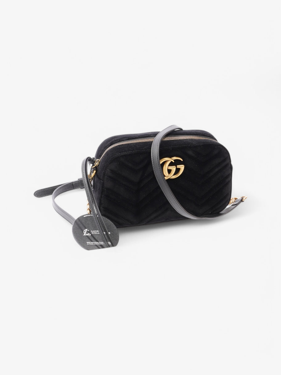 Gucci Marmont Zip Black Velvet Small Image 9