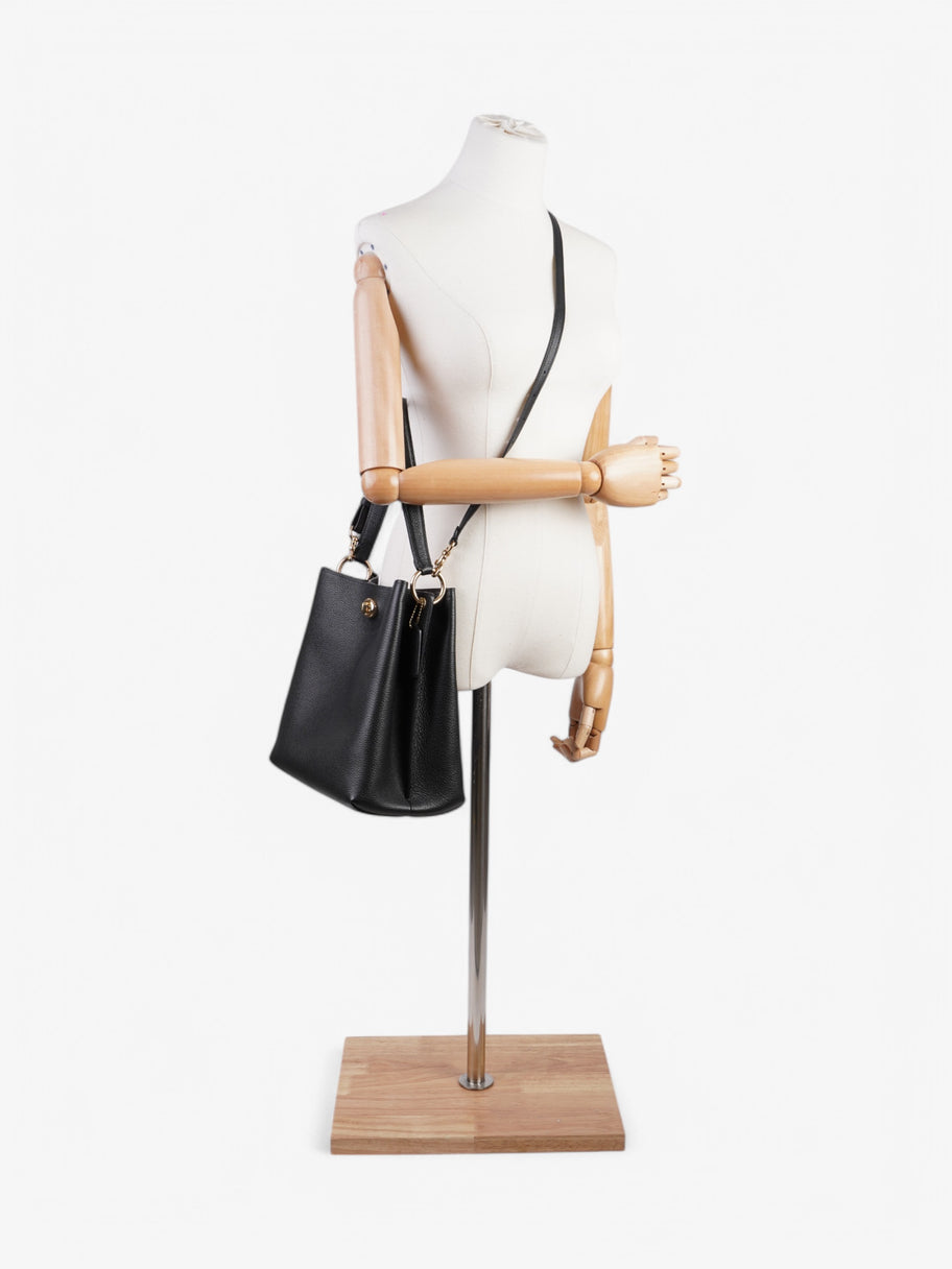 Coach Handbag Black Leather Image 2