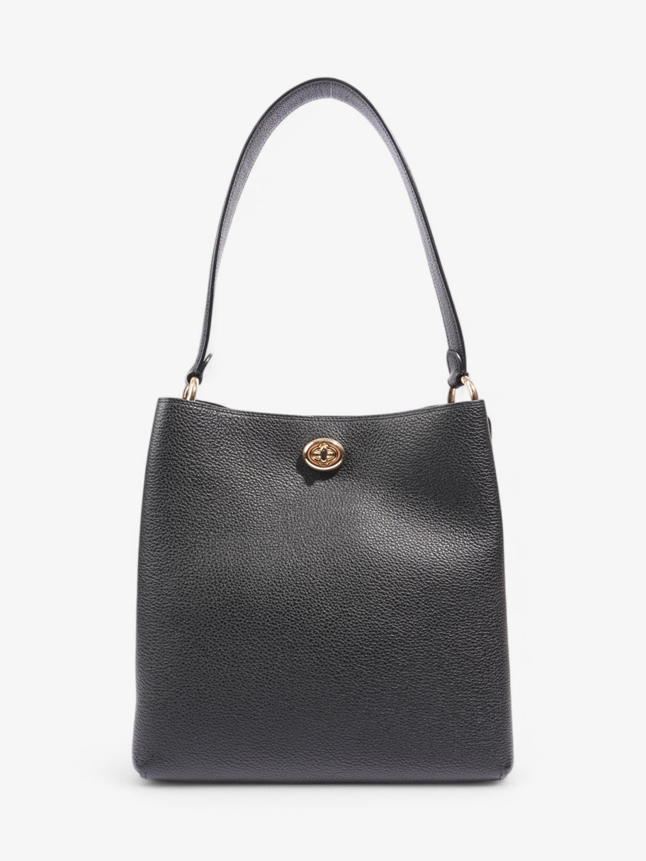 Coach Handbag Black Leather Image 4