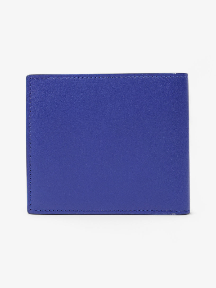Burberry Bi-Fold Wallet Blue Leather Image 2