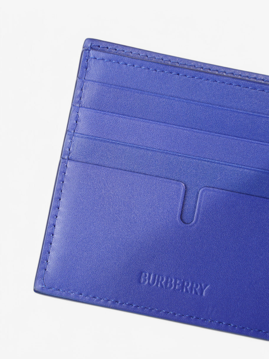 Burberry Bi-Fold Wallet Blue Leather Image 3