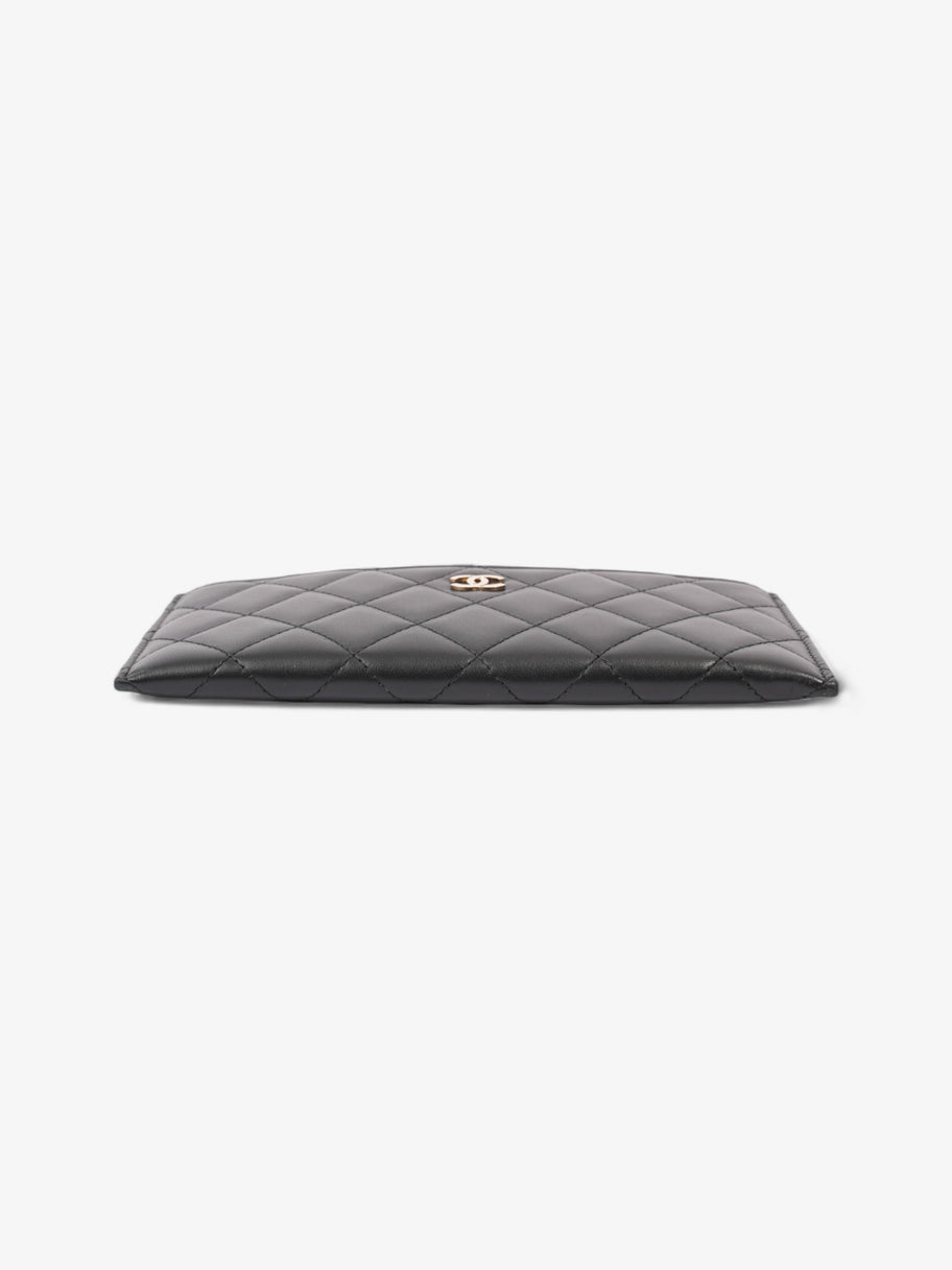 Chanel Zip Wallet Black Lambskin Leather Image 5