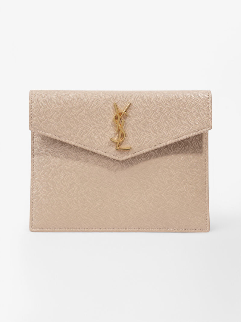  Saint Laurent Uptown Pouch Beige  Leather