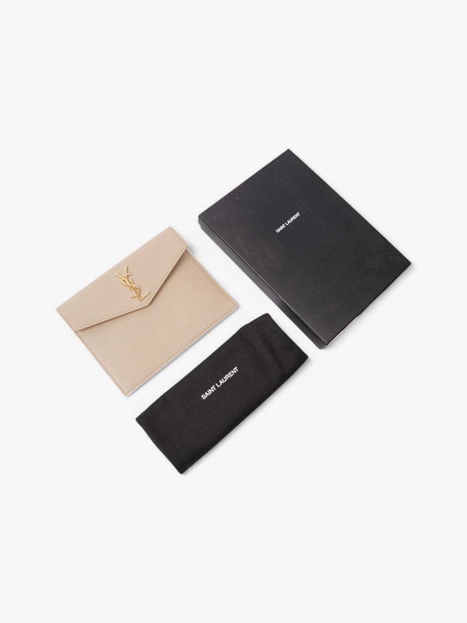 Saint Laurent Uptown Pouch Beige  Leather Image 8