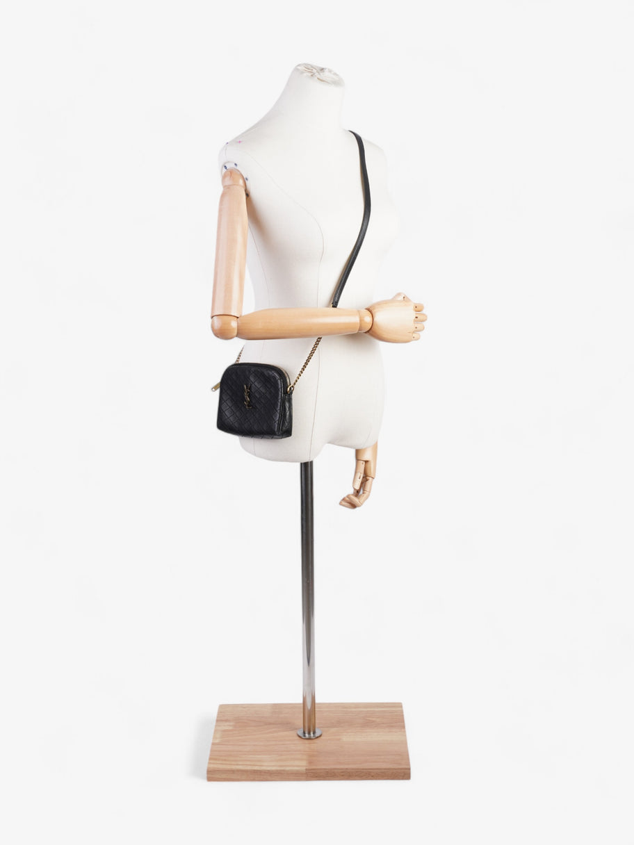 Saint Laurent Gaby Black Matelasse Leather Mini Image 2