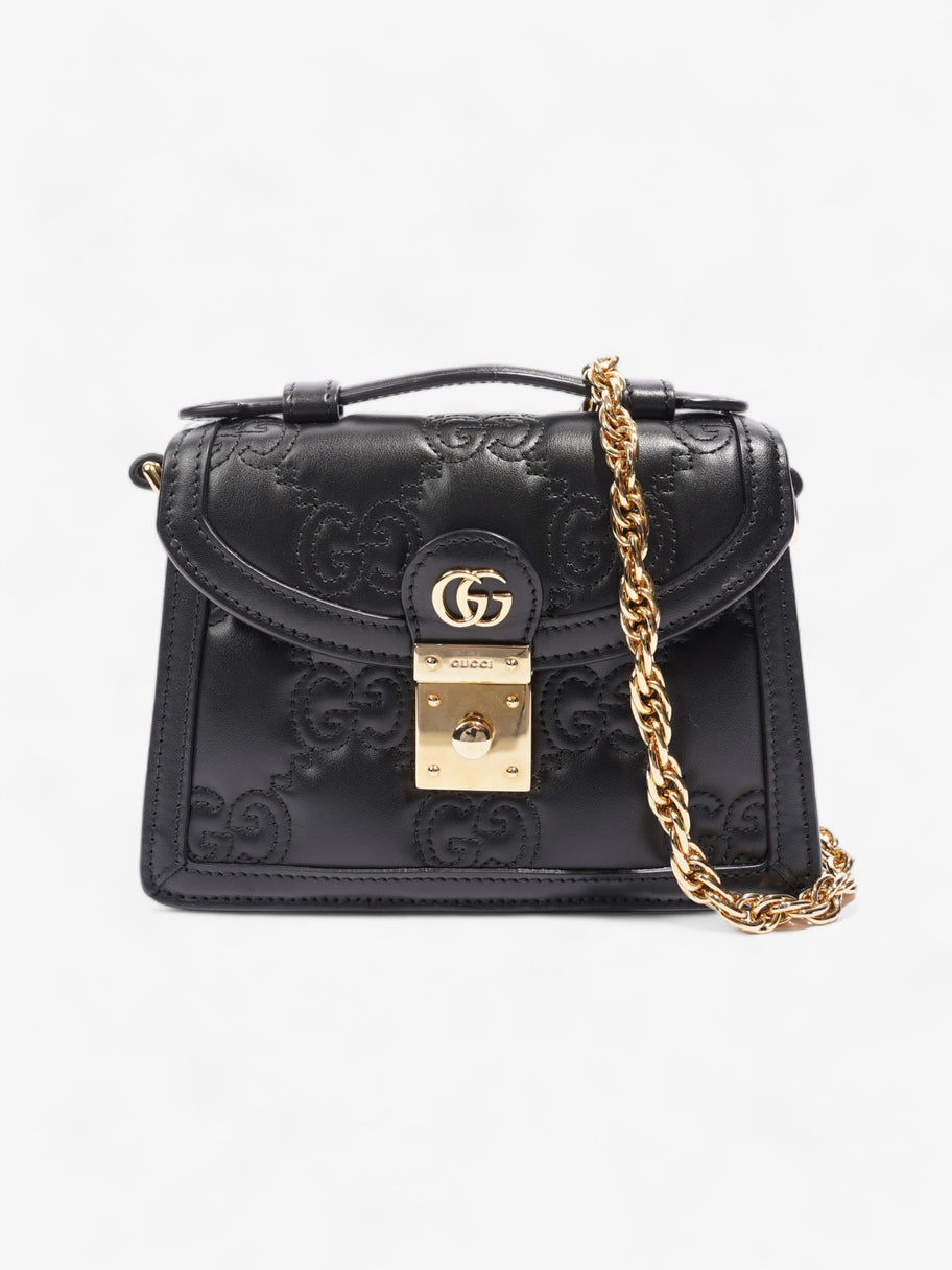 GG Matelasse Top Handle Black Matelasse Leather Small Image 1
