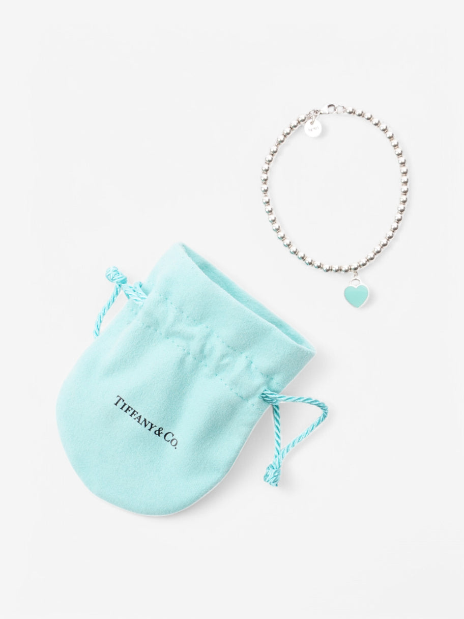 Tiffany and Co Heart Tag Bracelet Blue / Silver Silver Sterling Image 6