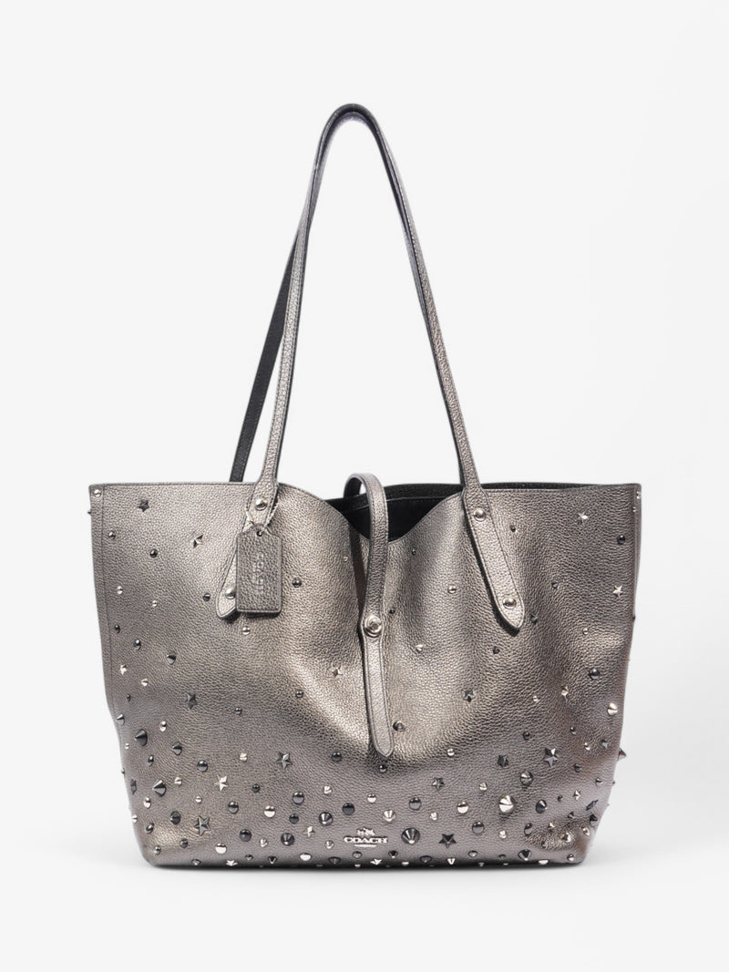  Coach Tote Bag Metallic Leather