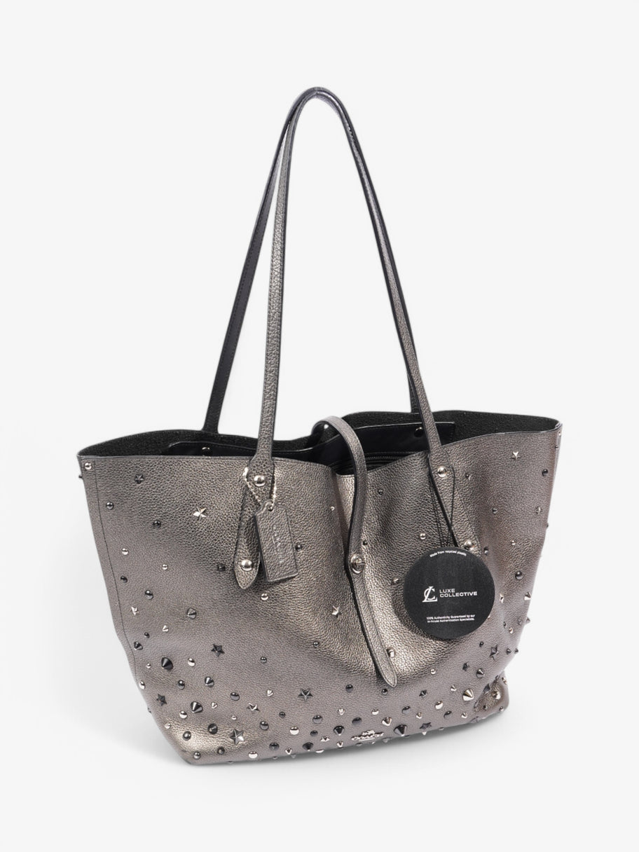 Coach Tote Bag Metallic Leather Image 10