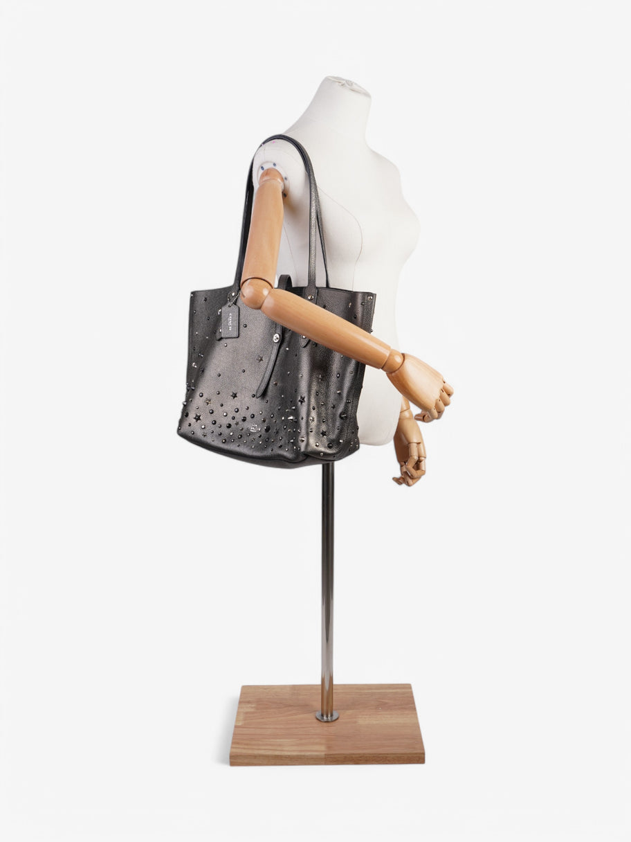Coach Tote Bag Metallic Leather Image 2