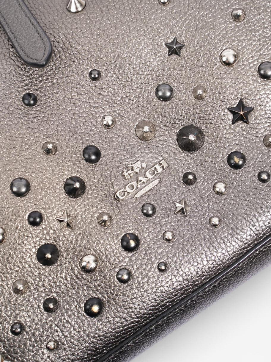 Coach Tote Bag Metallic Leather Image 7