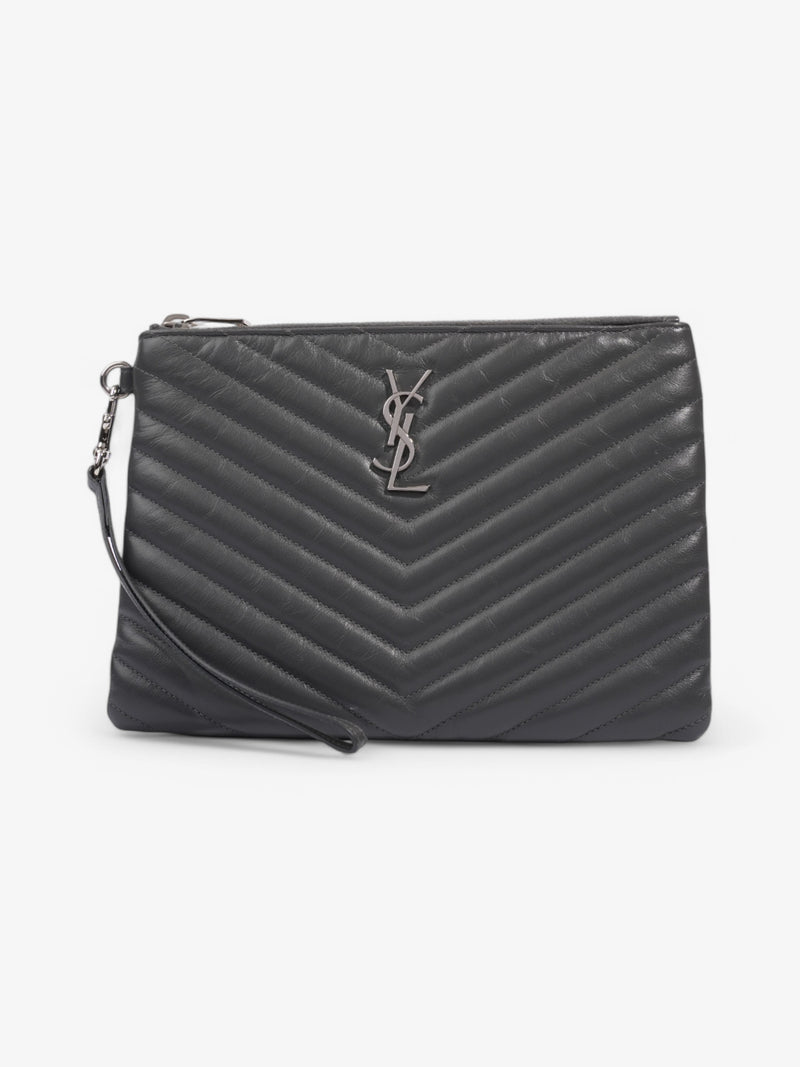 Saint Laurent Jolie Clutch Grey Leather