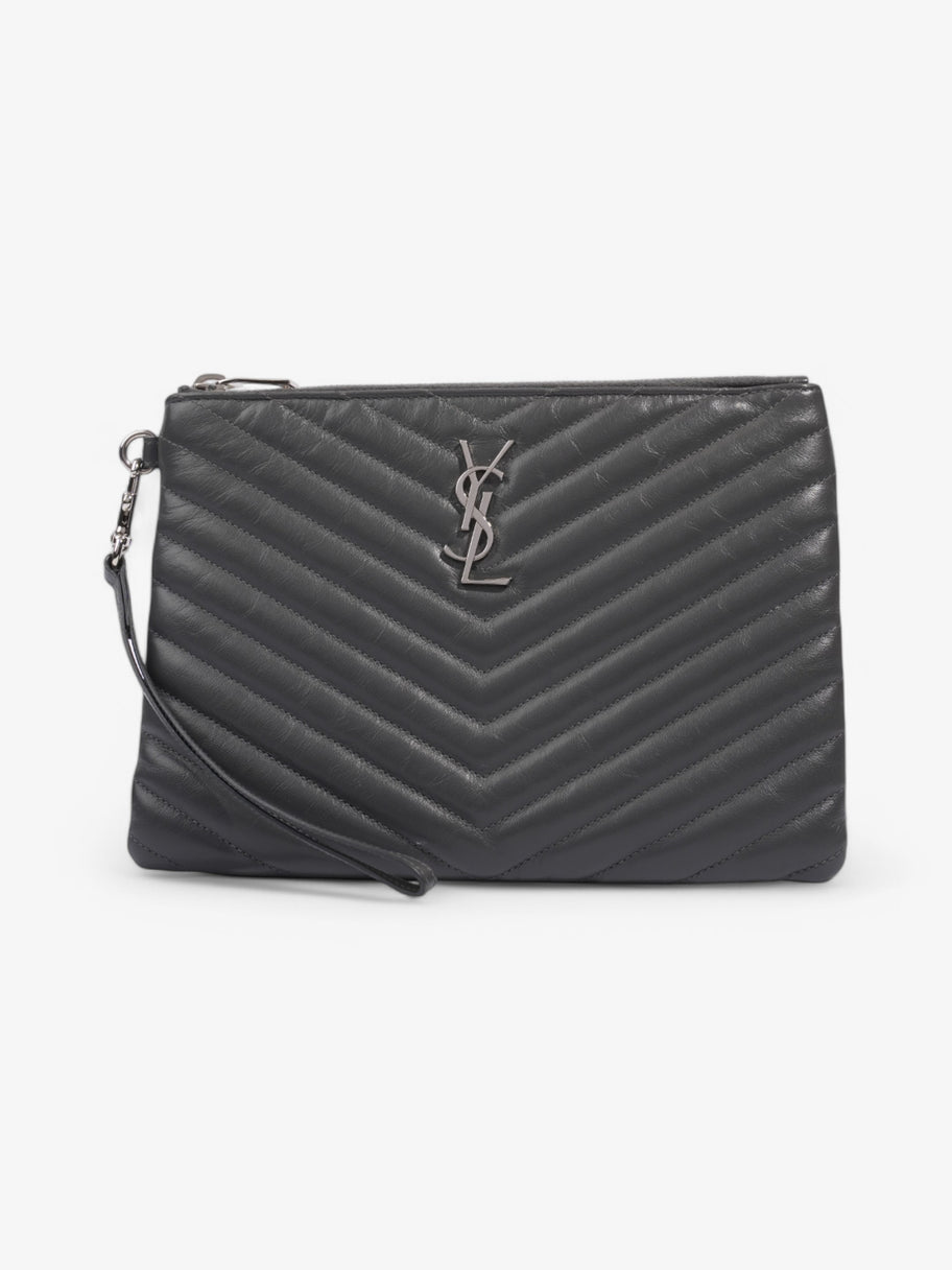 Saint Laurent Jolie Clutch Grey Leather Image 1