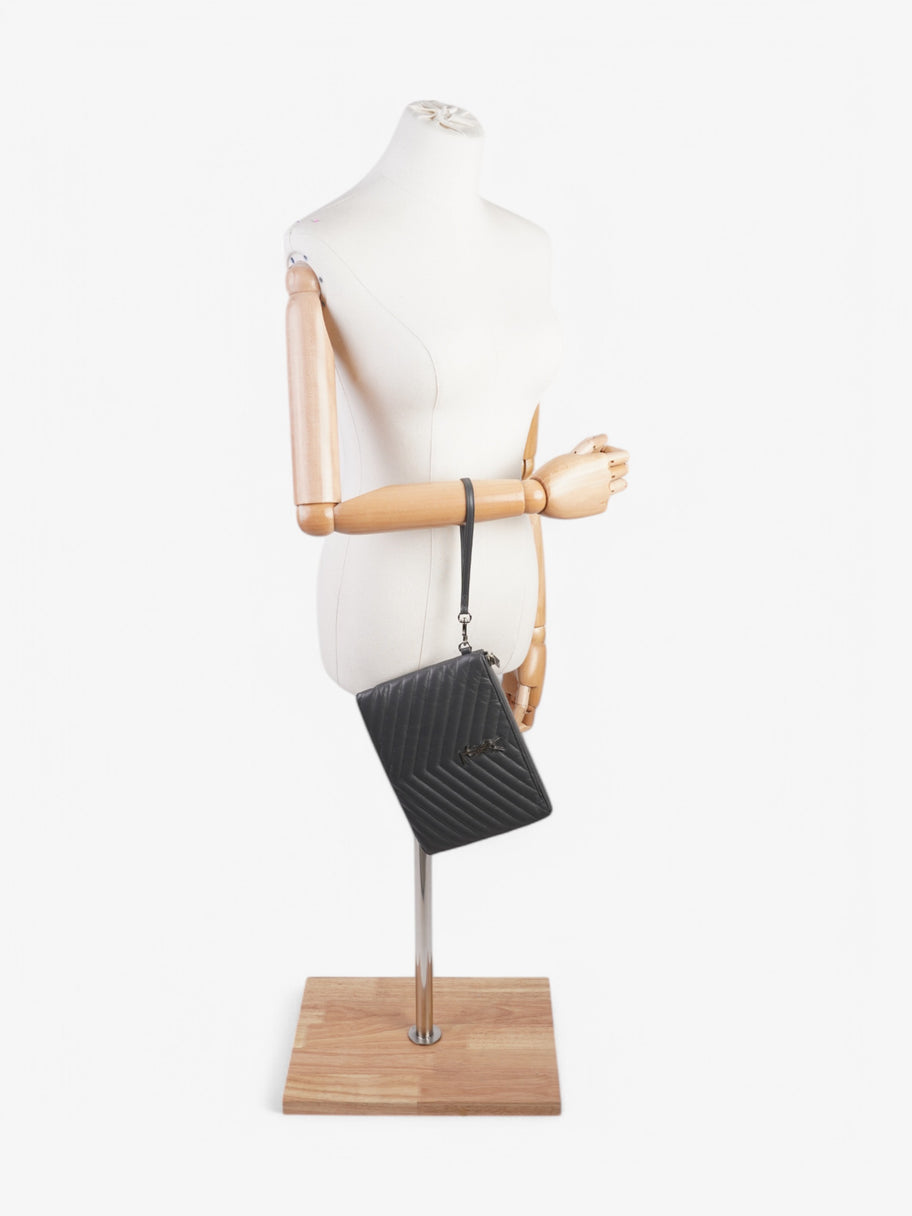 Saint Laurent Jolie Clutch Grey Leather Image 2