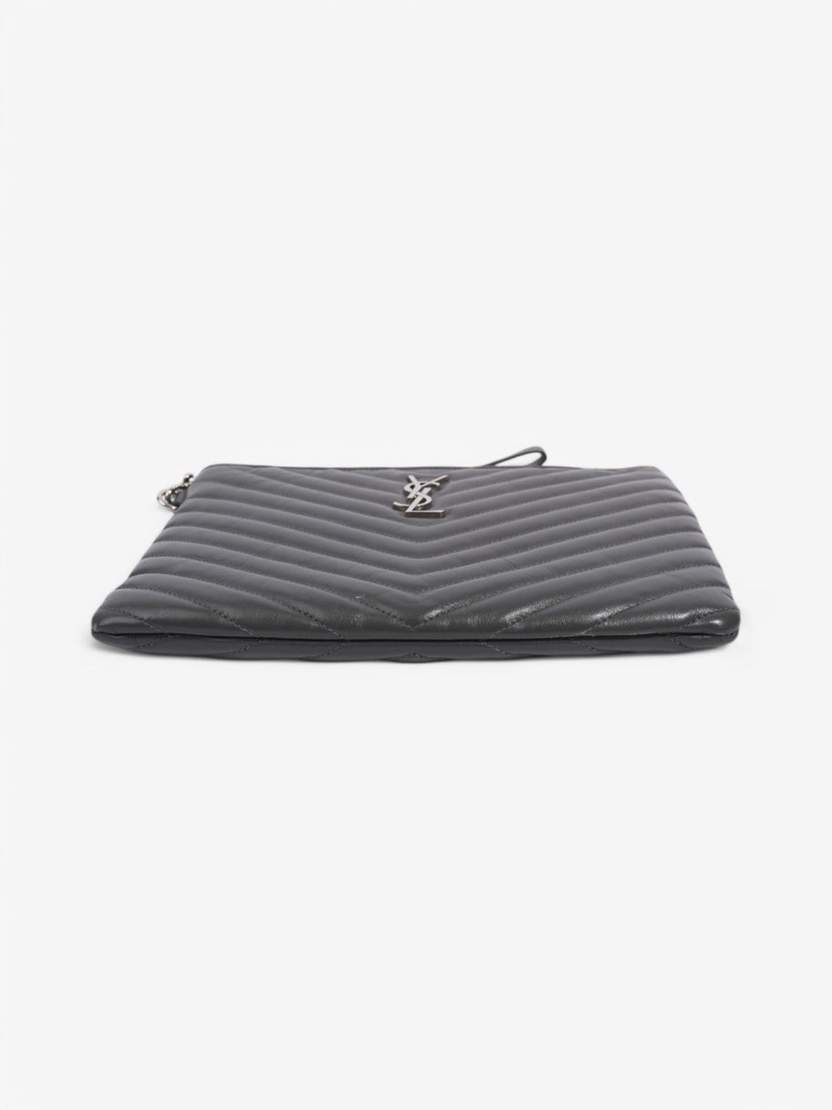 Saint Laurent Jolie Clutch Grey Leather Image 6