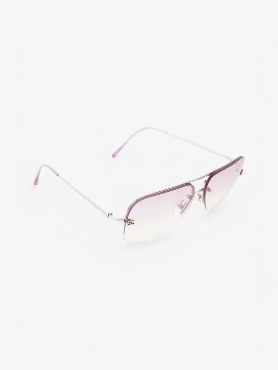 Chanel 4012 Sunglasses Silver / Pink Base Metal 130mm Image 6