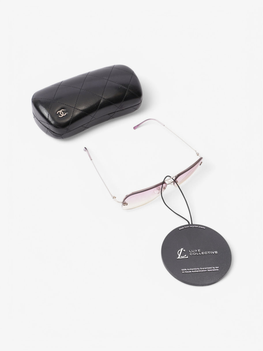 Chanel 4012 Sunglasses Silver / Pink Base Metal 130mm Image 7