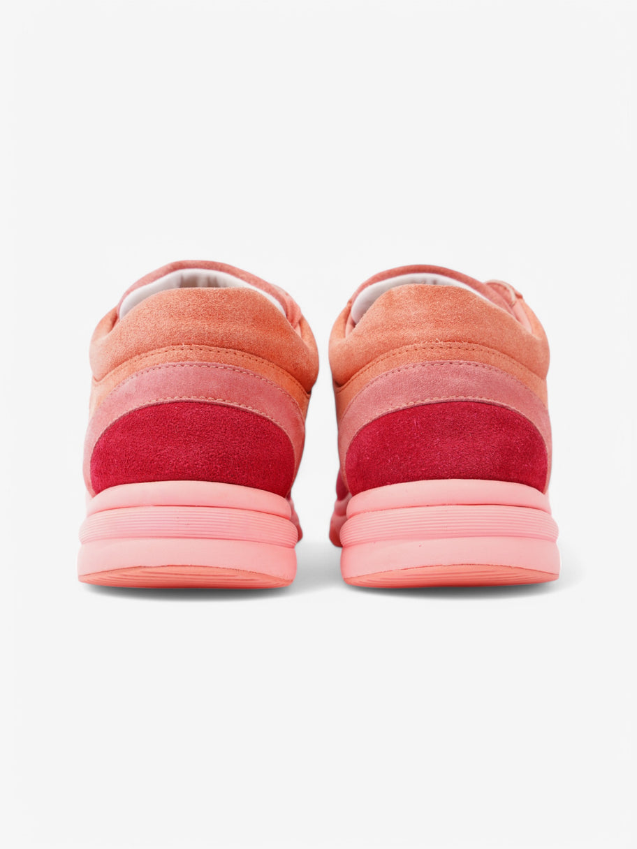 Chanel CC Logo Sneakers Salmon / Red / Beige Suede EU 38 UK 5 Image 6