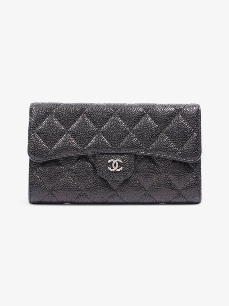  Chanel L Flap wallet Black Caviar Leather