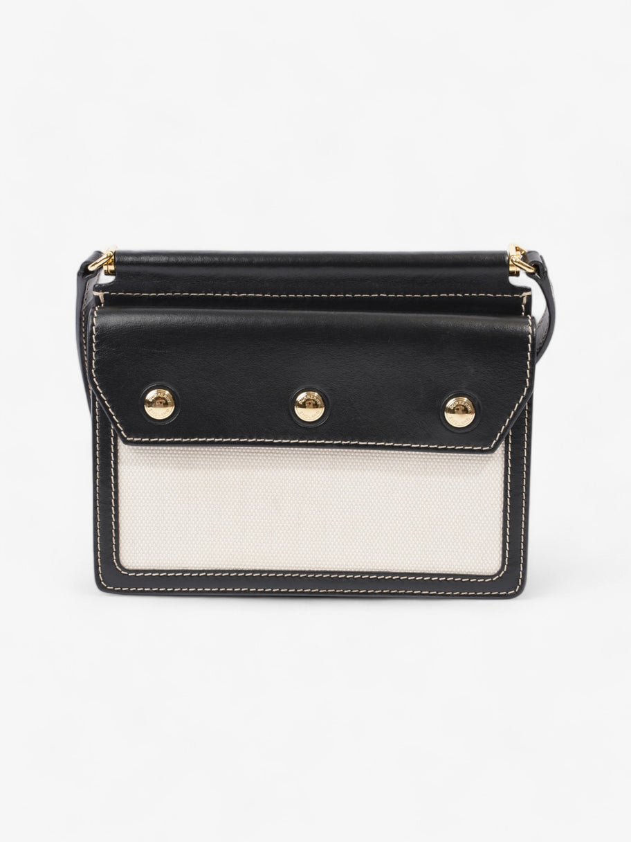 Burberry Horseferry Print Title Bag Beige / Black Canvas Mini Image 4