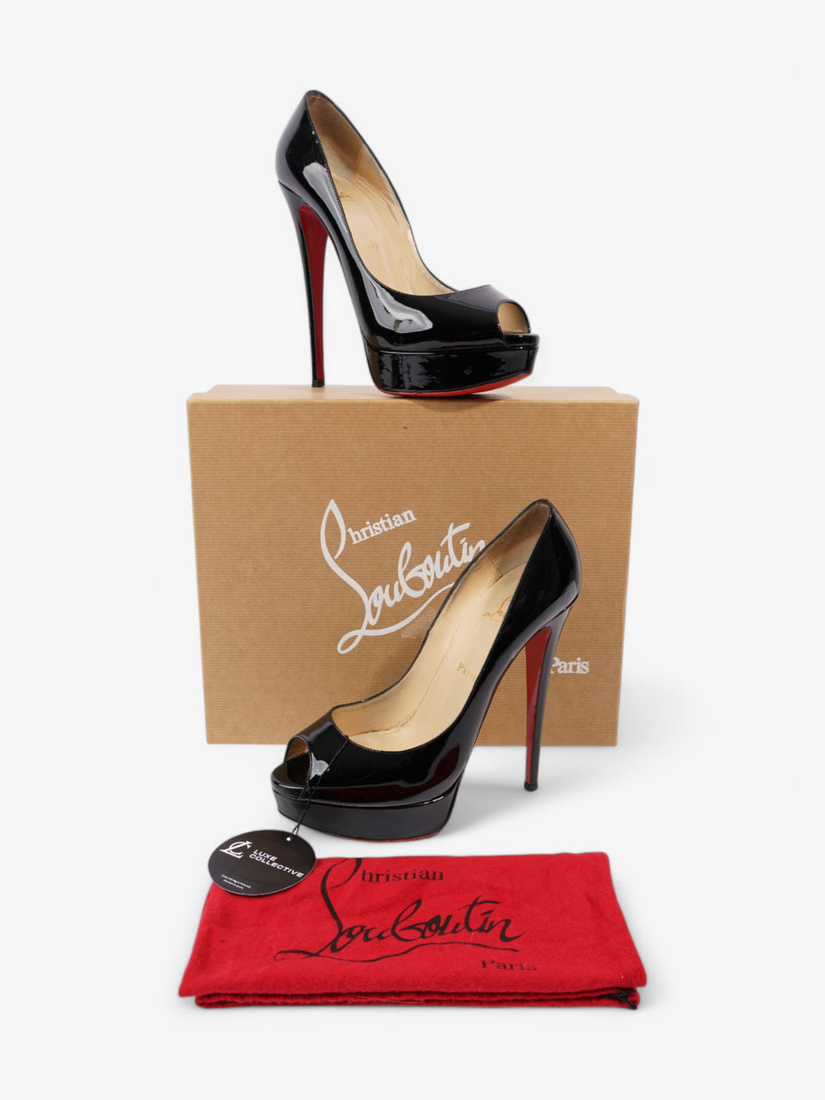Christian Louboutin Lady Peep  150 Black Patent Leather EU 40 UK 7 Image 9