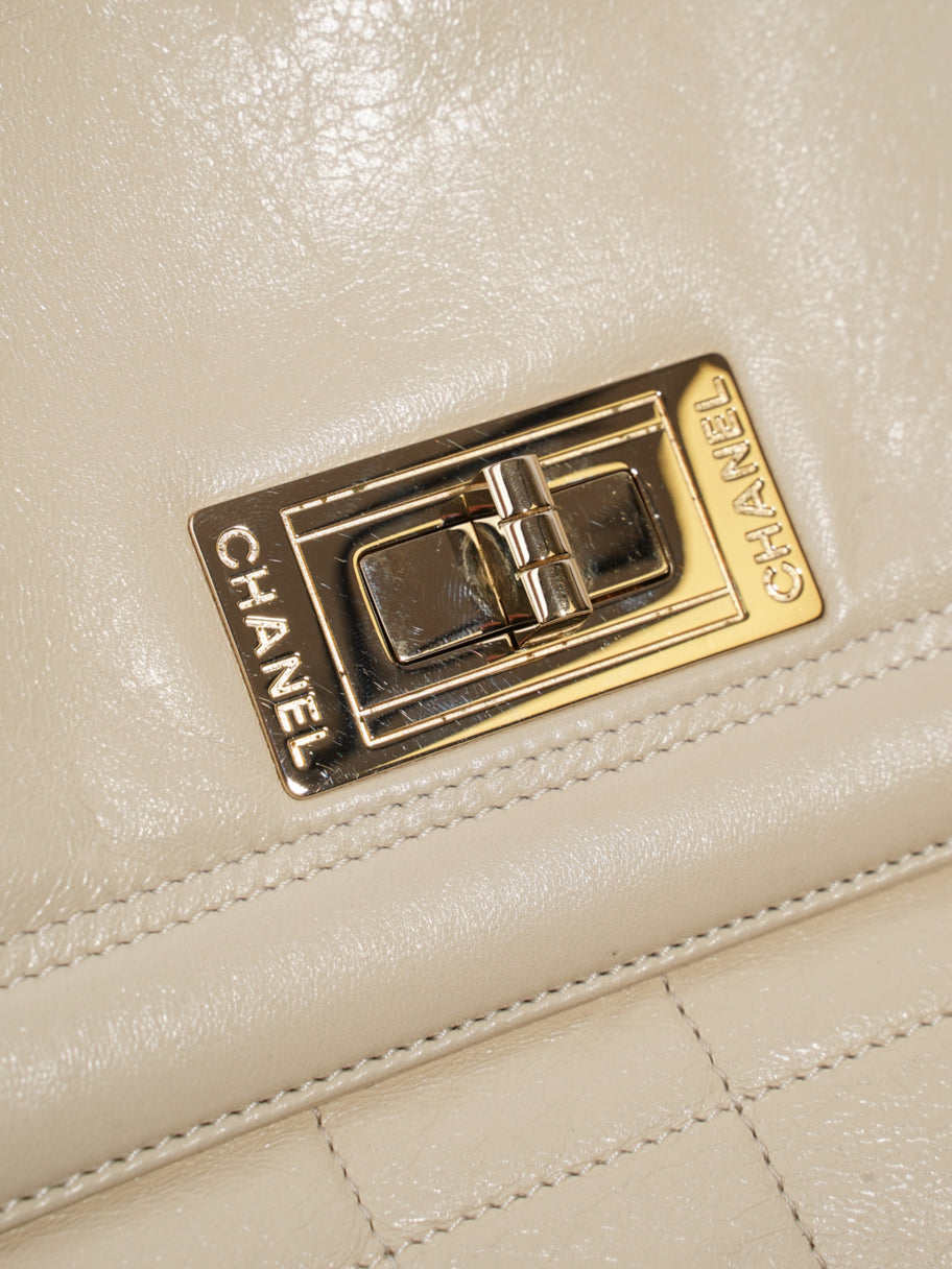Chanel 2.55 Cream Lambskin Leather Image 11