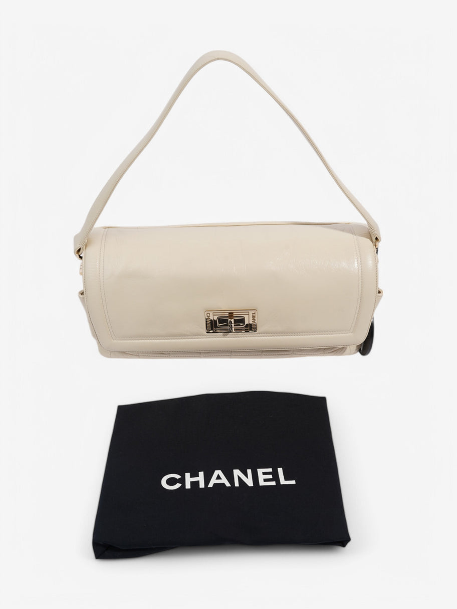 Chanel 2.55 Cream Lambskin Leather Image 13