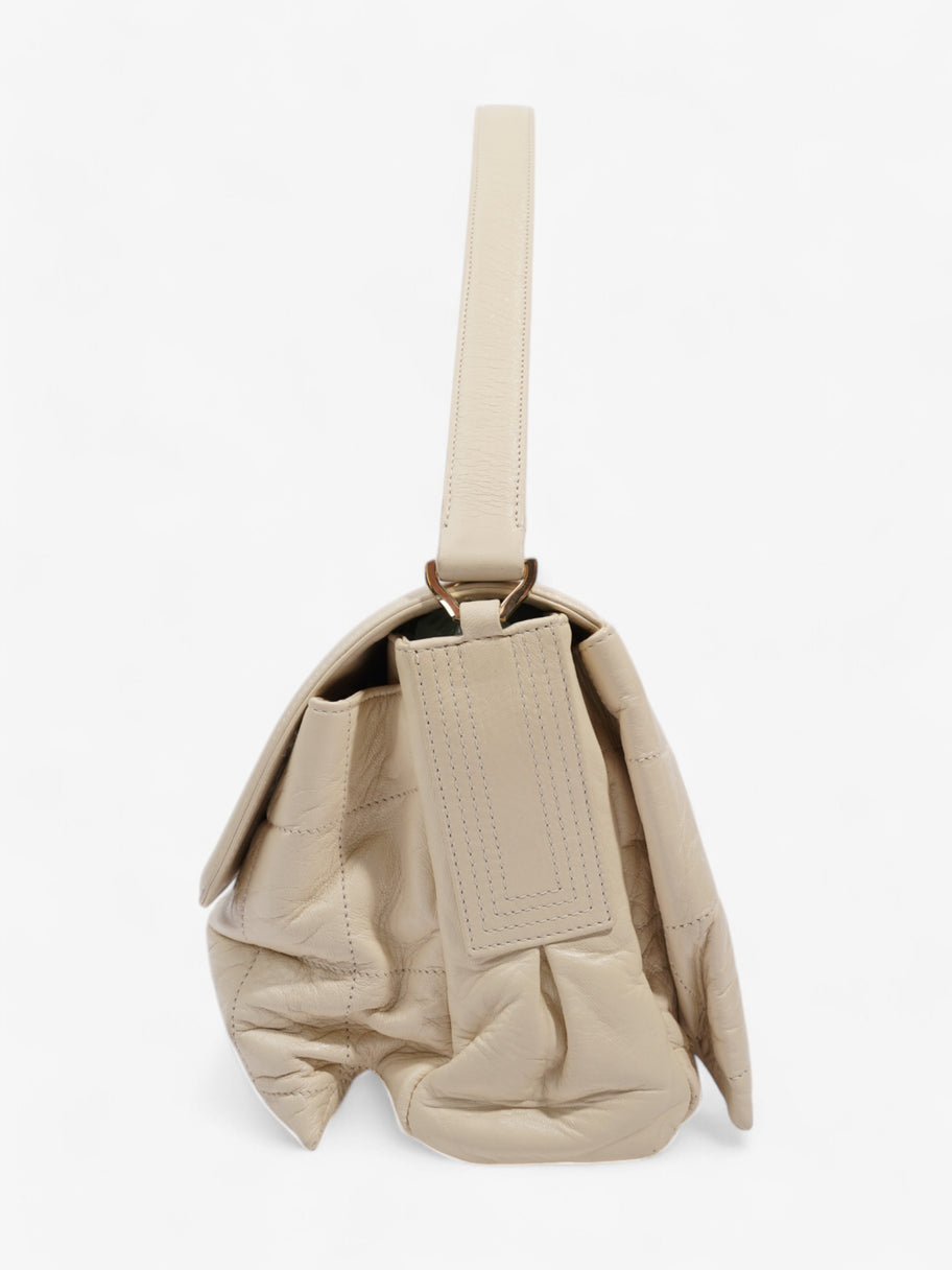 Chanel 2.55 Cream Lambskin Leather Image 3