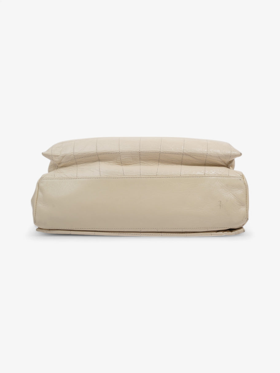 Chanel 2.55 Cream Lambskin Leather Image 6