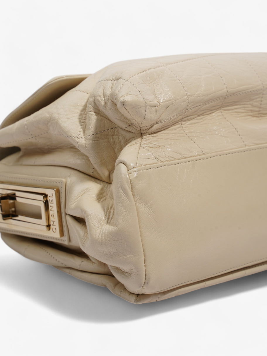 Chanel 2.55 Cream Lambskin Leather Image 20