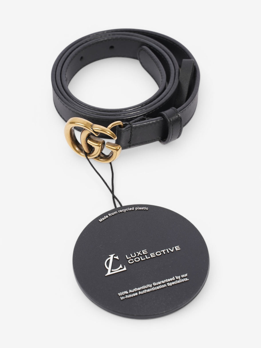 Gucci Marmont Skinny Belt Black Leather 75