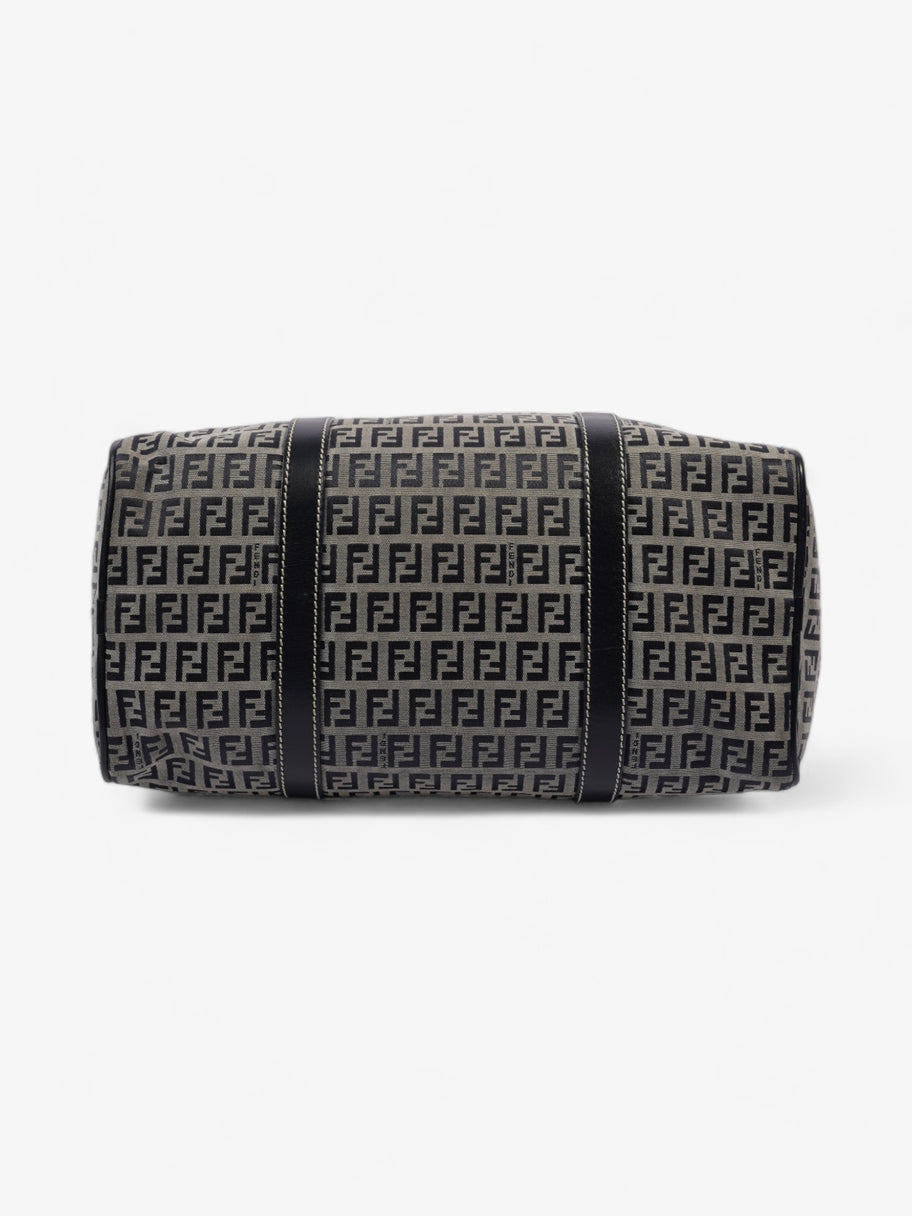 Fendi Vintage Zucchino Boston Navy / Grey Canvas Image 6