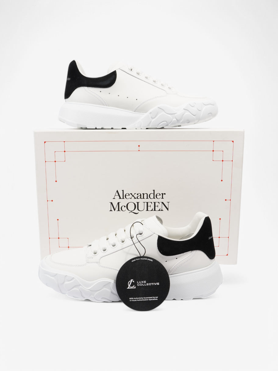 Alexander McQueen Oversized Court Sneakers White  / Black Tab Leather EU 39.5 UK 6.5 Image 10