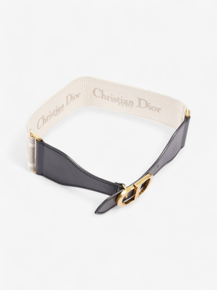 Christian Dior CD Belt Beige / Black Canvas 75cm / UK 8 Image 2