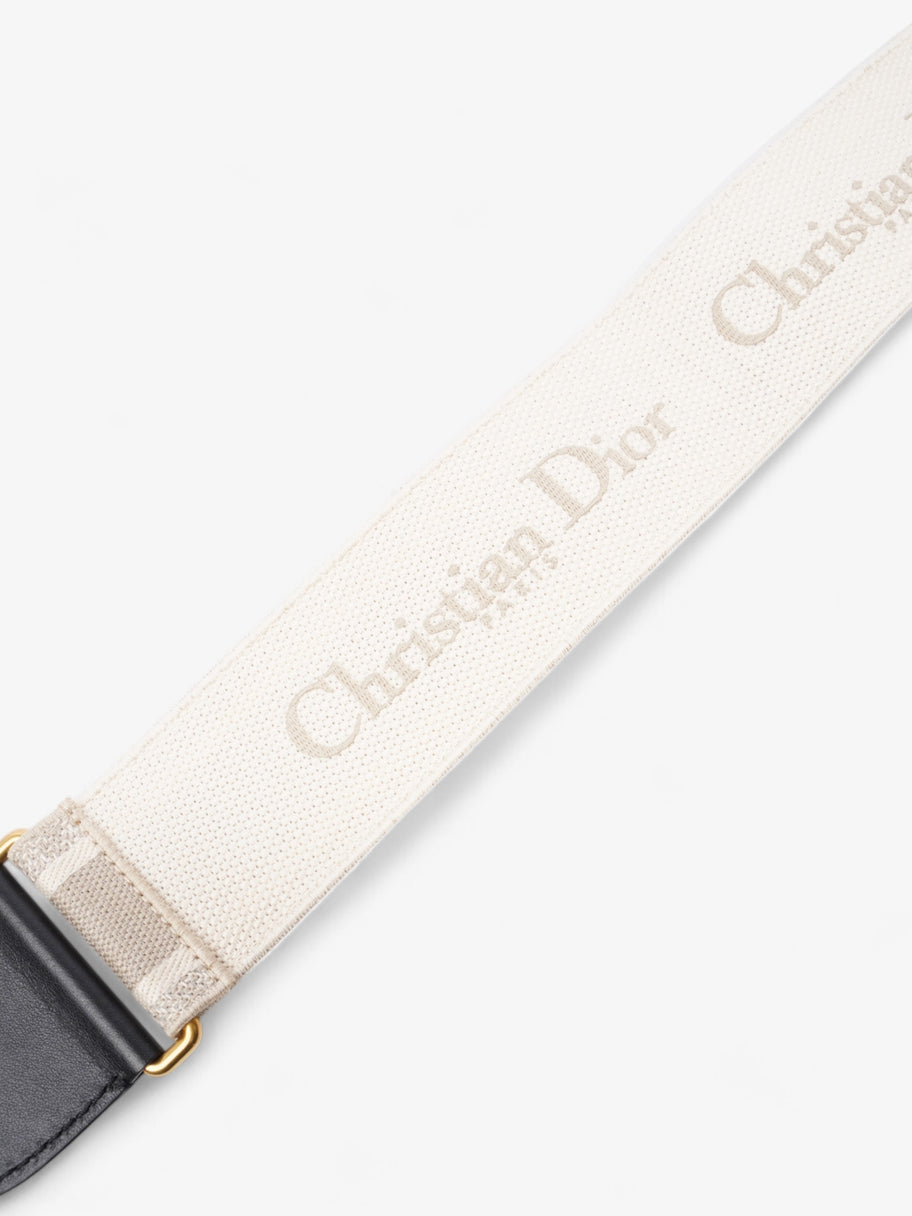 Christian Dior CD Belt Beige / Black Canvas 75cm / UK 8 Image 3