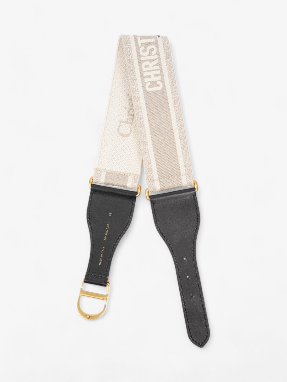 Christian Dior CD Belt Beige / Black Canvas 75cm / UK 8 Image 6