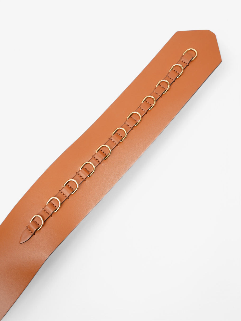 Fendi Logo Belt Tan Leather Image 4
