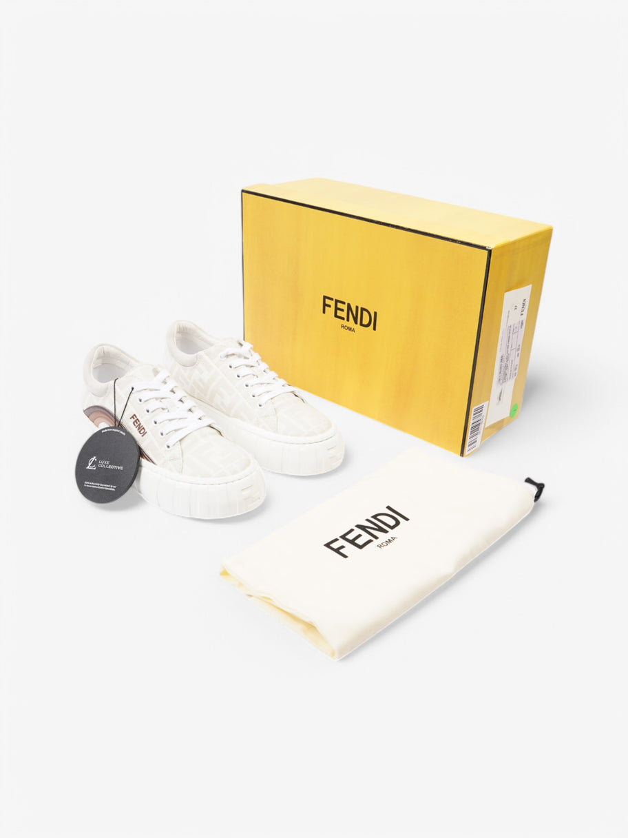 Fendi FF Rainbow Sneakers White  / Stone  / Multicolour Canvas EU 37 UK 4 Image 10