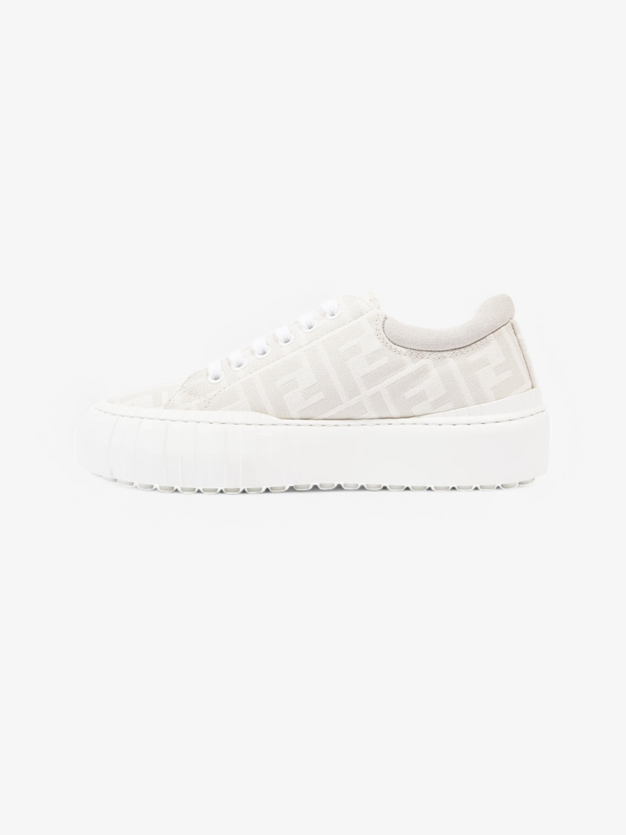 Fendi FF Rainbow Sneakers White  / Stone  / Multicolour Canvas EU 37 UK 4 Image 3