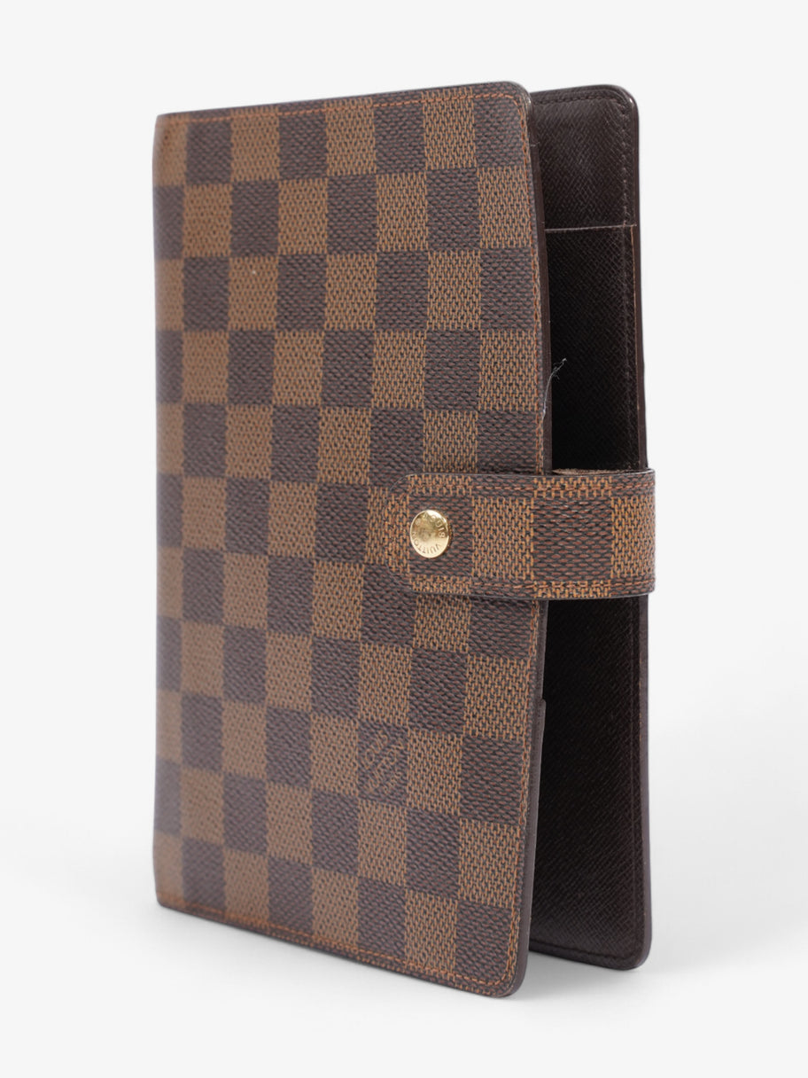 Louis Vuitton Agenda Cover Damier Ebene / Gold Coated Canvas Medium Image 2