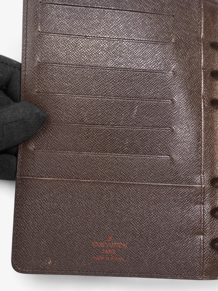 Louis Vuitton Agenda Cover Damier Ebene / Gold Coated Canvas Medium Image 7
