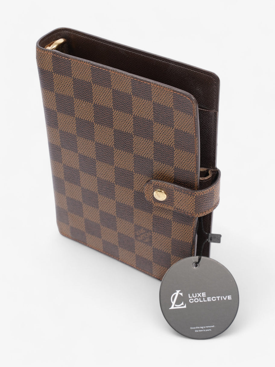 Louis Vuitton Agenda Cover Damier Ebene / Gold Coated Canvas Medium Image 9