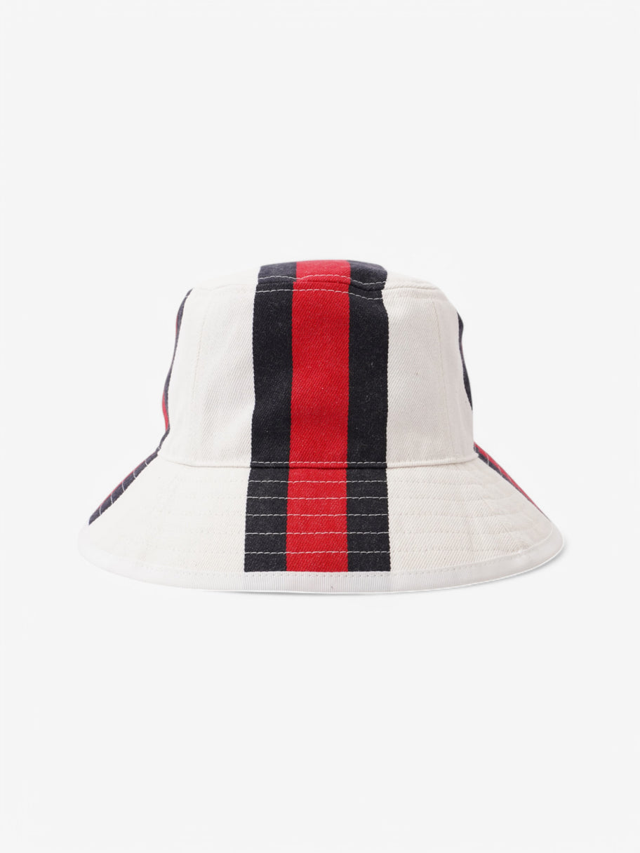Gucci Gucci Bucket Hat White  / Navy / Red Cotton Small Image 3