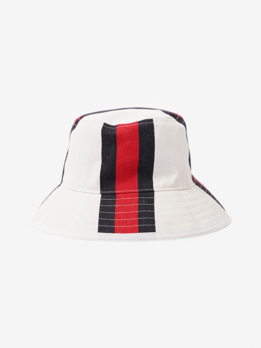 Gucci Gucci Bucket Hat White  / Navy / Red Cotton Small Image 4