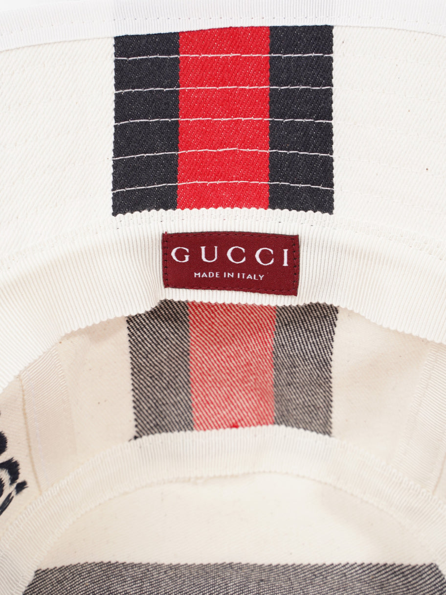 Gucci Gucci Bucket Hat White  / Navy / Red Cotton Small Image 7