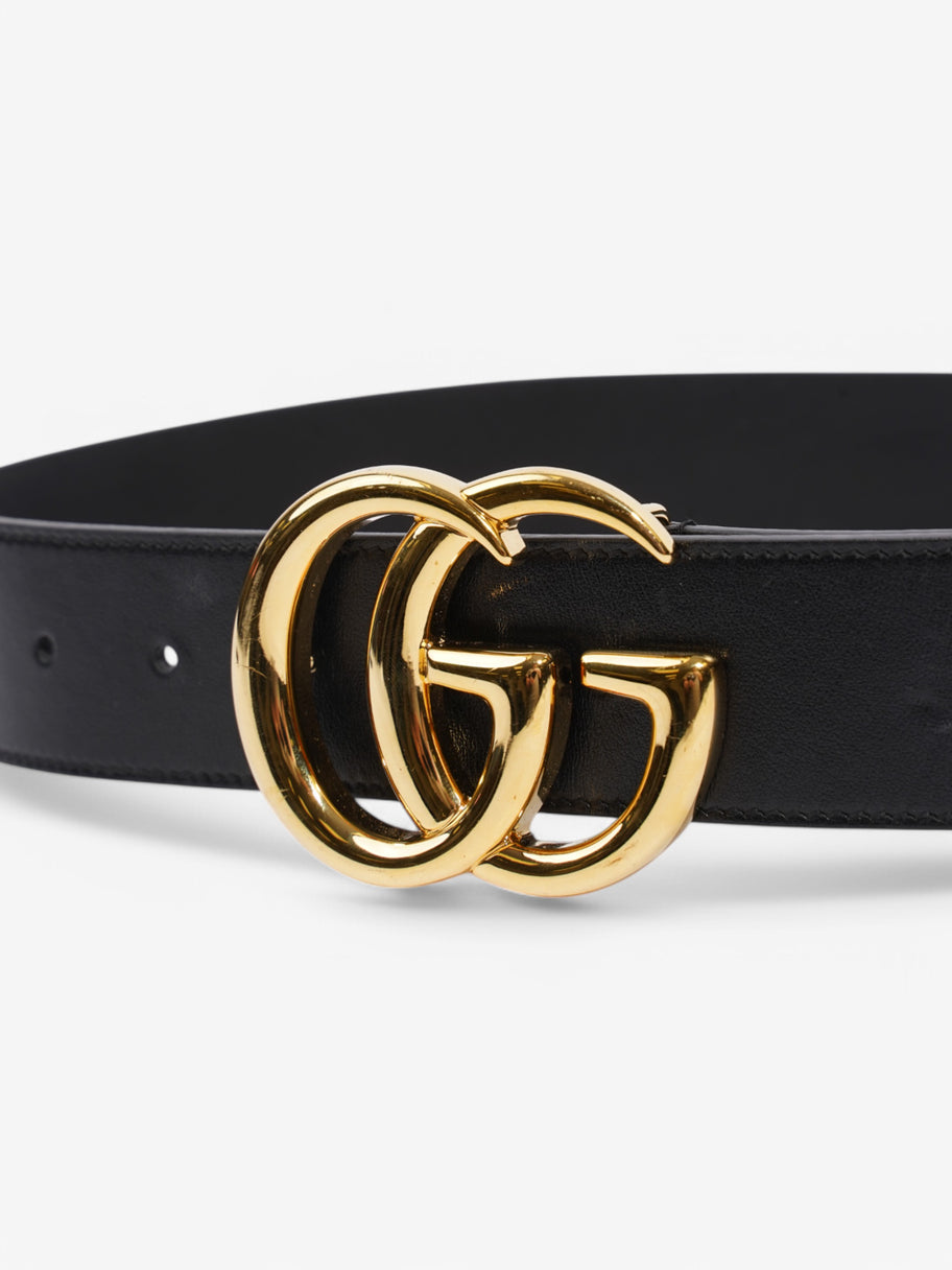 Gucci GG Marmont Belt Black / Gold Leather 75cm / 30